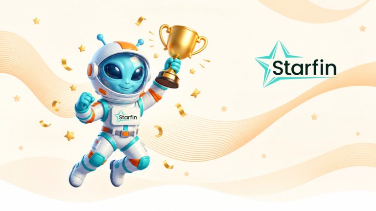 Starfin — найпопулярніший онлайн-кредитор Banker Awards 2026: Маскот Starfin тримає золотий кубок